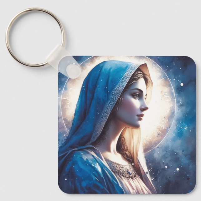 Mary Virgin Jesus Keychain (Front)