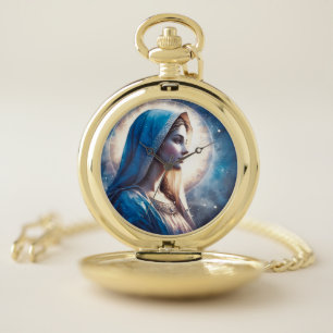 Mary Virgin Jesus Pocket Watch