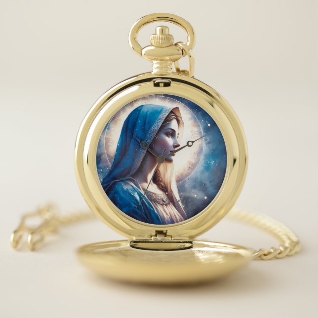 Mary Virgin Jesus Pocket Watch (Inside)