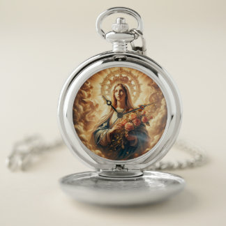Mary Virgin Jesus Pocket Watch