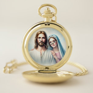 Mary Virgin Jesus Pocket Watch
