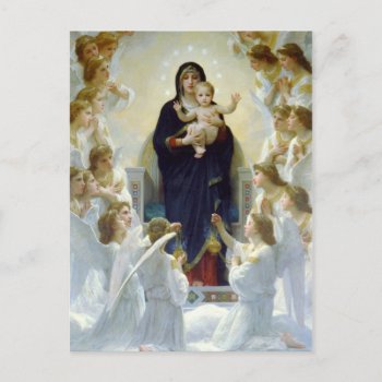 Mary With Angels - Regina Angelorum Postcard by dmorganajonz at Zazzle