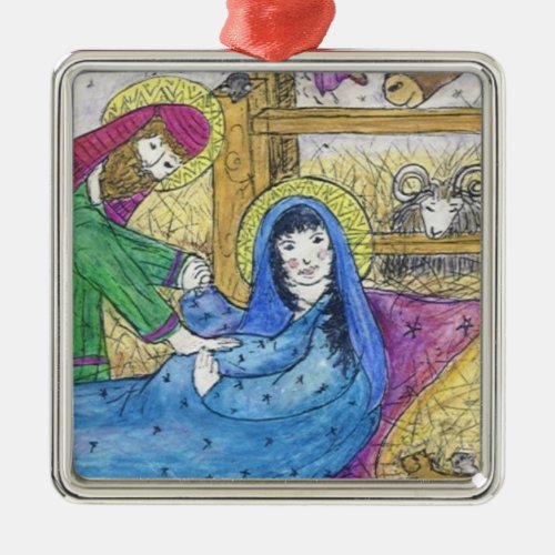 Mary with child CHRISTmas ornament