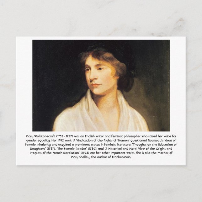 Mary Wollstonecraft - Feminist Postcard (Front)