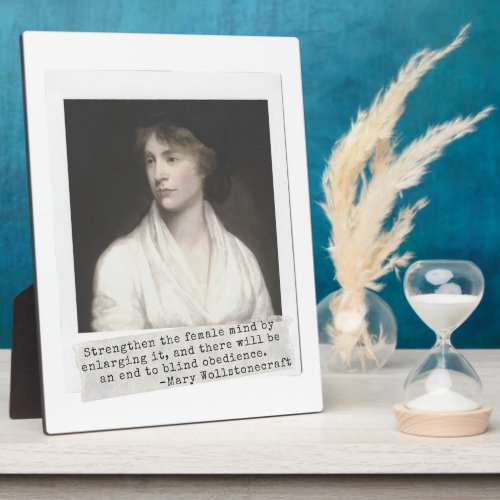 Mary Wollstonecraft Quote _ Great Women in History Plaque