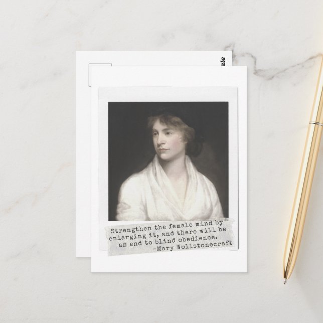 Mary Wollstonecraft Quote - Great Women in History Postcard (Front/Back In Situ)