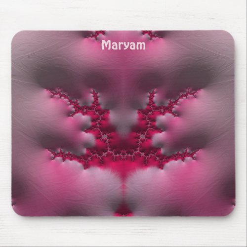 MARYAM  Pink and White  Mouse Pad