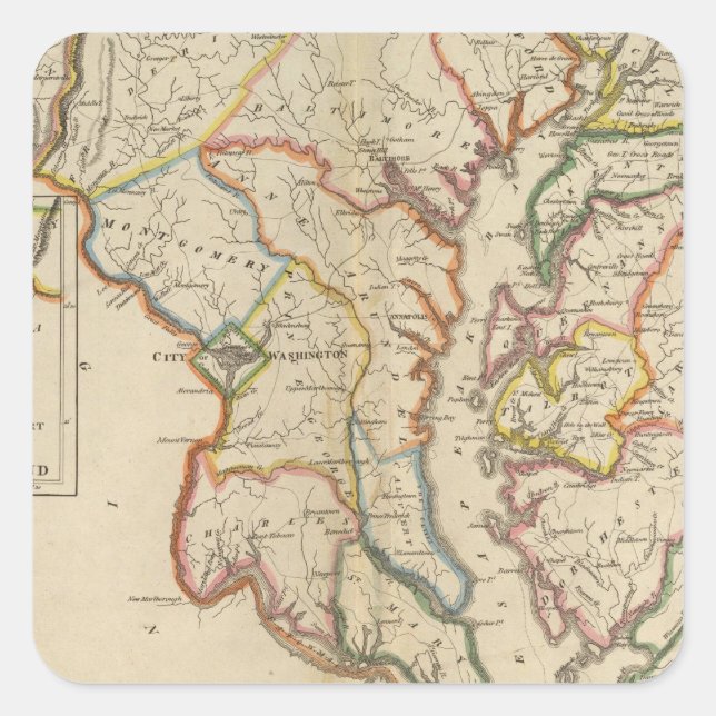 Maryland 4 square sticker (Front)