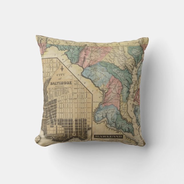 Maryland 8 throw pillow (Front)