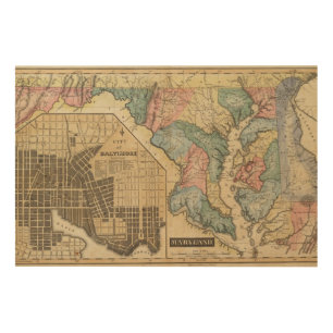 Maryland 8 wood wall art