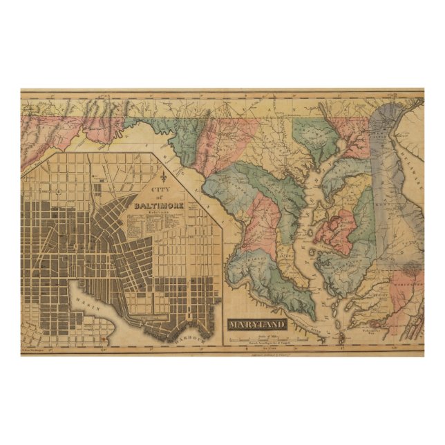 Maryland 8 wood wall art (Front)