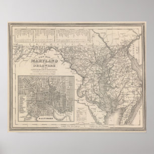 Maryland and Delaware Poster