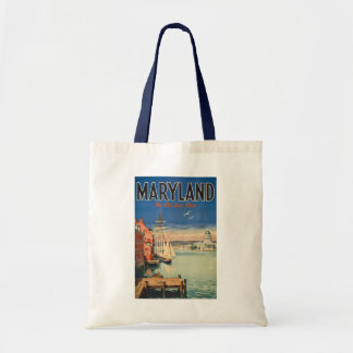 Maryland Annapolis Painterly Illustration Travel Tote Bag