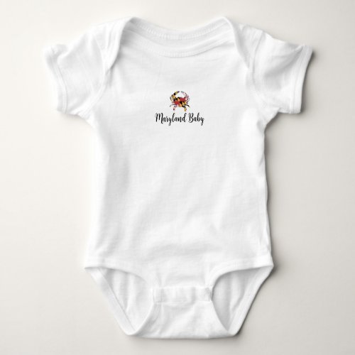 Maryland Baby with Crab Graphic Baby Bodysuit