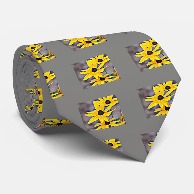 Maryland Black Eyed Susan Neck Tie (Rolled)