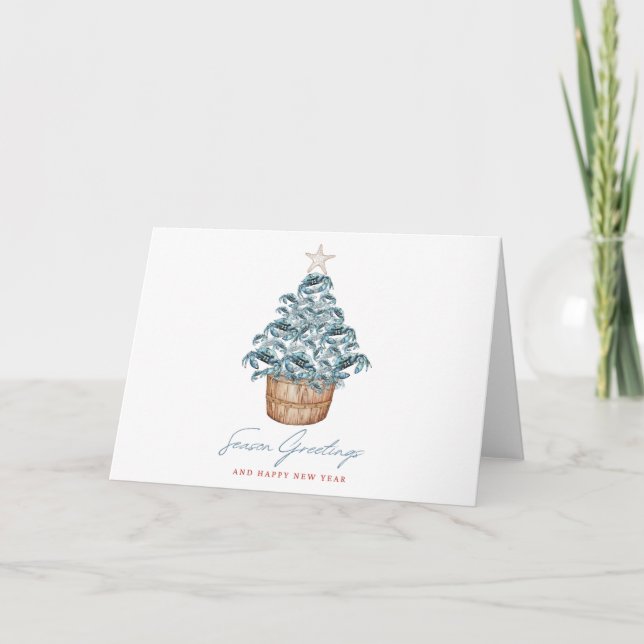 Maryland Blue Crab Christmas Tree Holiday Card (Front)