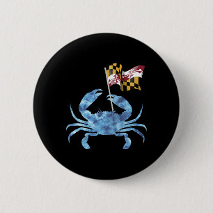 Maryland Blue Crab Flag Of Maryland Family Vacatio Button