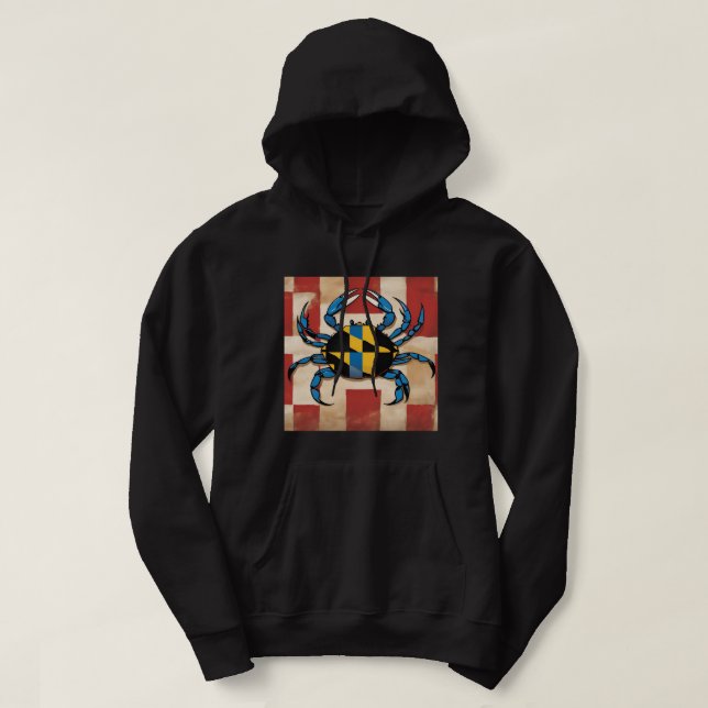 Maryland Blue Crab Hoodie (Design Front)
