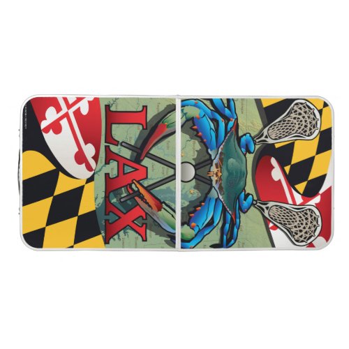 Maryland Blue Crab LAX  Beer Pong Table