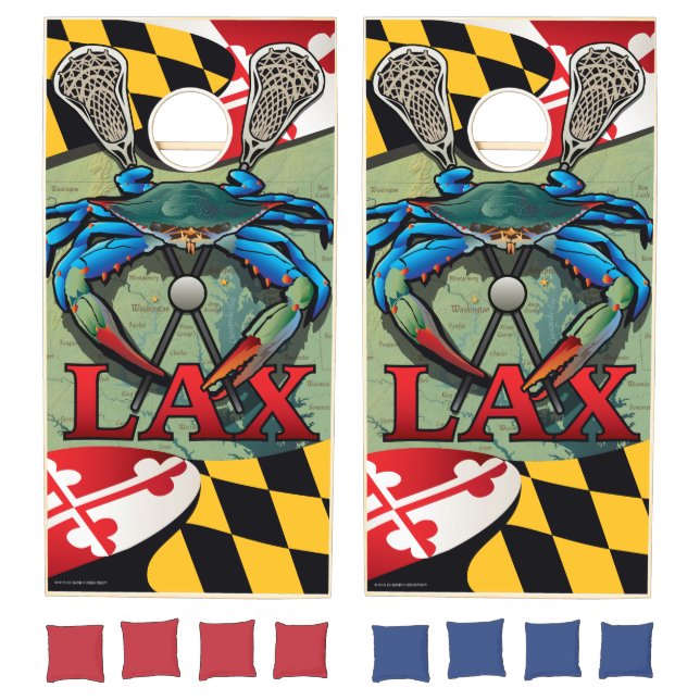 Maryland Blue Crab LAX Cornhole Set (Set)