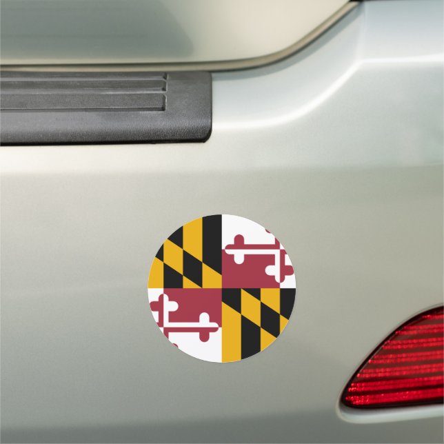 Maryland Bumper Sticker & Maryland Flag /State USA Car Magnet (In Situ)