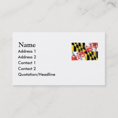 MARYLAND BUSINESS CARDS