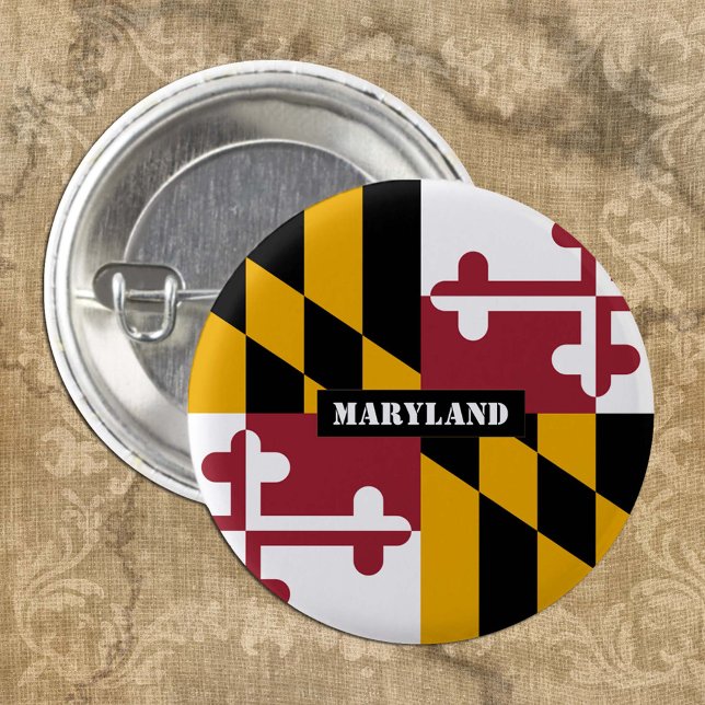 Maryland button, patriotic Maryland Flag fashion Button (Creator Uploaded)