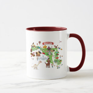 Maryland Cartoon Map Mug