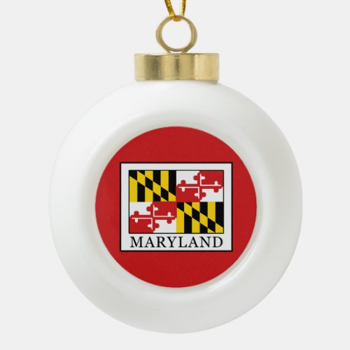 Maryland Ceramic Ball Christmas Ornament