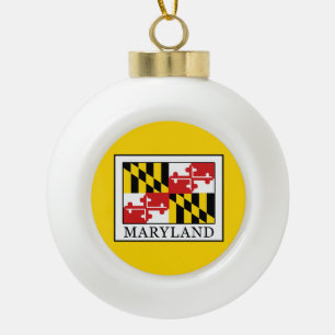 Maryland Ceramic Ball Christmas Ornament