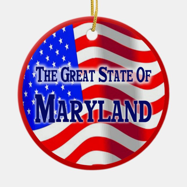 Maryland Ceramic Ornament (Front)