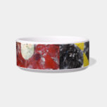 Maryland Ceramic Pet Bowl<br><div class="desc">The Maryland state flag colors are incorporated together in this beautiful addition for your pet. What a dynamic look of red,  black,  yellow,  and white meshed together for a beautiful look.</div>