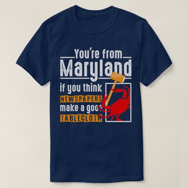 Maryland Chesapeake Bay Blue Crabs Classic TShirt (Design Front)