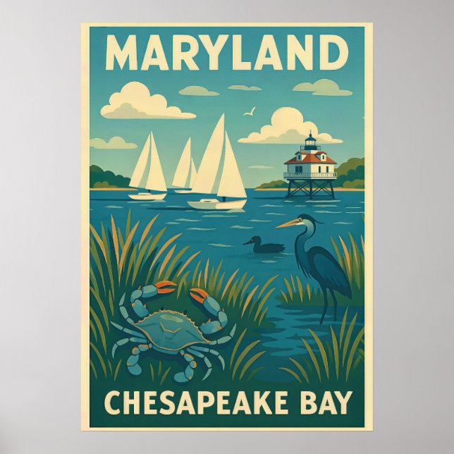 Maryland Chesapeake Bay V01 Poster (Front)