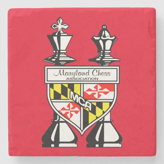 MARYLAND CHESS STONE COASTER (Front)