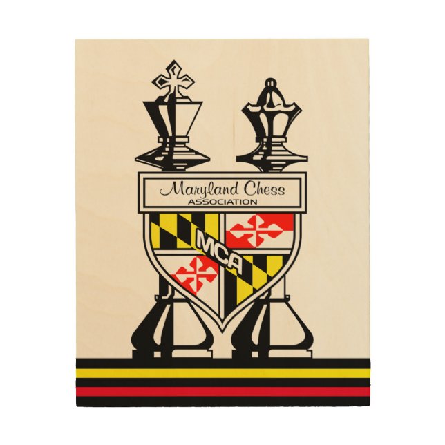 MARYLAND CHESS WOOD WALL ART (Front)