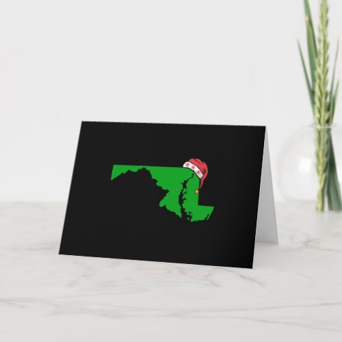 Maryland Christmas Cute Christmas Gift Green US Card