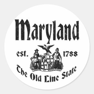 Maryland Classic Round Sticker