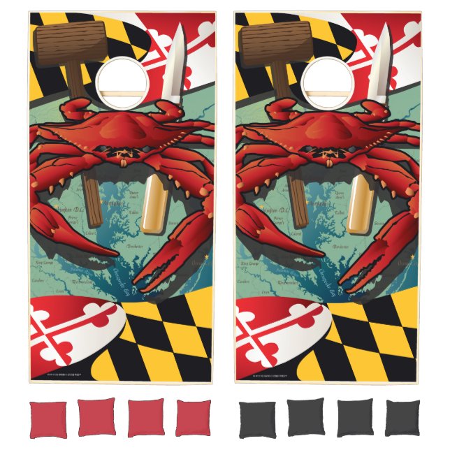 Maryland Crab Feast 2 Cornhole Boards Cornhole Set (Set)