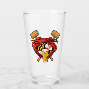 Maryland Crab Feast Crest Glass