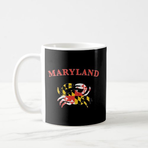 Maryland Crab Flag Pride Of The Chesapeake Distres Coffee Mug