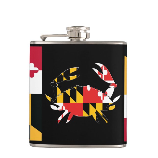MARYLAND CRAB FLAGSK HIP FLASK (Front)