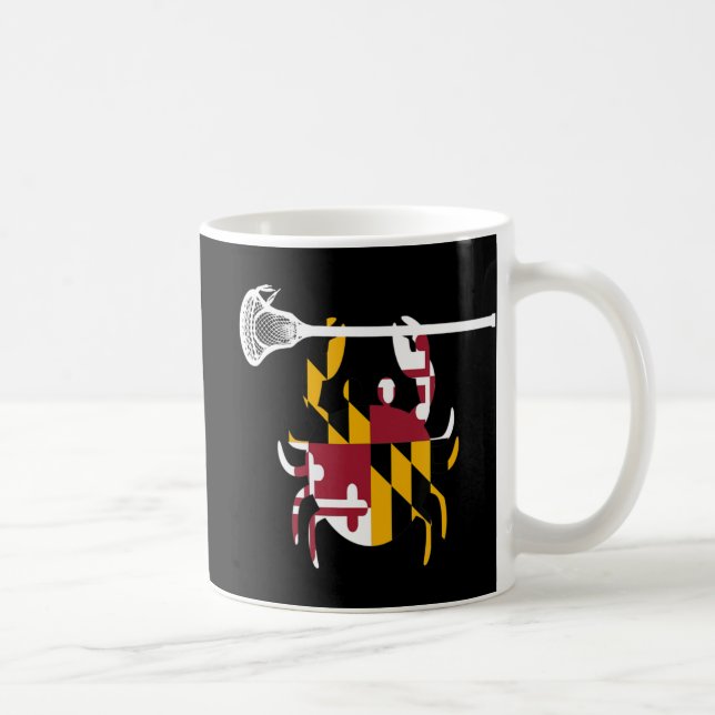 Maryland Crab Lacrosse Boys Stick LAX Sister Broth Coffee Mug (Right)