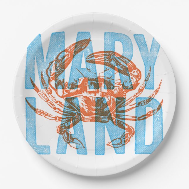 Maryland Crab Paper Plates (Front)