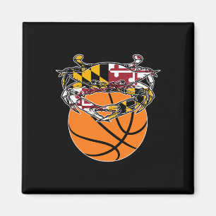 Maryland Crab State Pride Flag Gift - Bysketbyll A Magnet