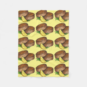 Maryland Crabcake Bay Crab Cakes Seafood Food Fleece Blanket
