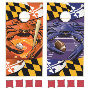 Orioles - Maryland Flag Baseball Cornhole Bags