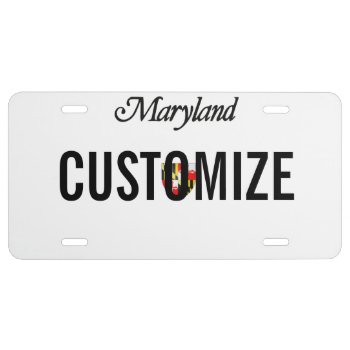 Maryland Custom License Plate by StargazerDesigns at Zazzle