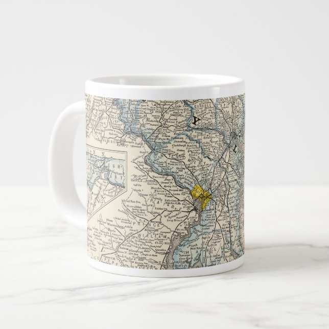 Maryland, DC, and Delaware Giant Coffee Mug (Front Left)