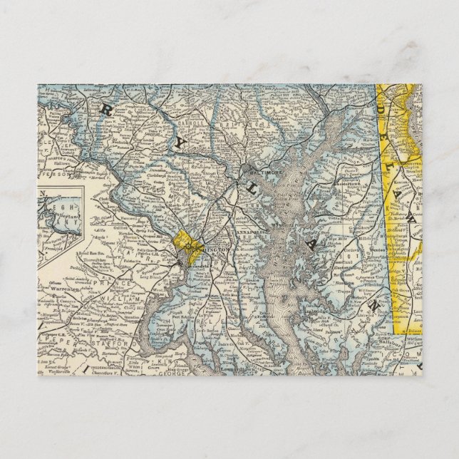 Maryland, DC, and Delaware Postcard (Front)
